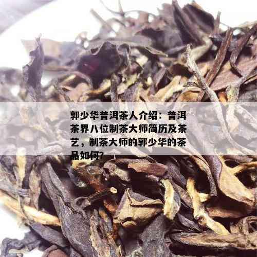 郭少华普洱茶人介绍：普洱茶界八位制茶大师简历及茶艺，制茶大师的郭少华的茶品如何？