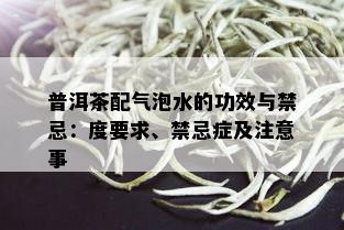 普洱茶配气泡水的功效与禁忌：度要求、禁忌症及注意事