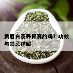 贡眉白茶养胃真的吗？功效与禁忌详解