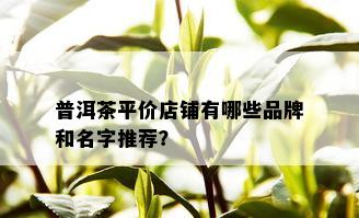 普洱茶平价店铺有哪些品牌和名字推荐？