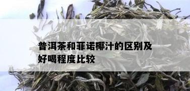 普洱茶和菲诺椰汁的区别及好喝程度比较