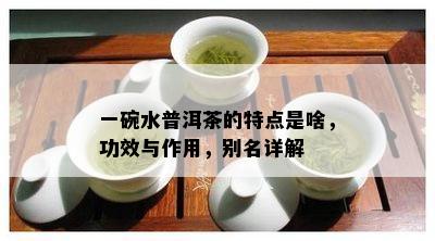 一碗水普洱茶的特点是啥，功效与作用，别名详解