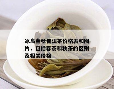 冰岛春秋普洱茶价格表和图片，包括春茶和秋茶的区别及相关价格