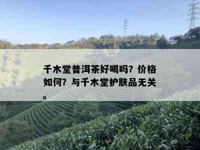 千木堂普洱茶好喝吗？价格如何？与千木堂护肤品无关。