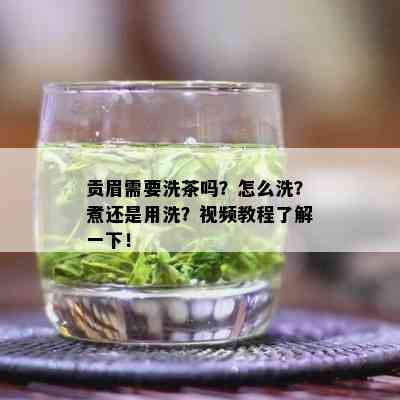 贡眉需要洗茶吗？怎么洗？煮还是用洗？视频教程了解一下！