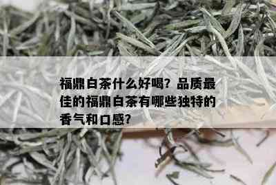 福鼎白茶什么好喝？品质更佳的福鼎白茶有哪些独特的香气和口感？