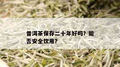 普洱茶保存二十年好吗？能否安全饮用？