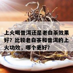 上火喝普洱还是老白茶效果好？比较老白茶和普洱的上火功效，哪个更好？