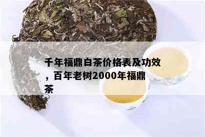 千年福鼎白茶价格表及功效，百年老树2000年福鼎茶