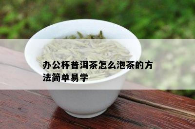 办公杯普洱茶怎么泡茶的方法简单易学