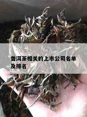 普洱茶相关的上市公司名单及排名