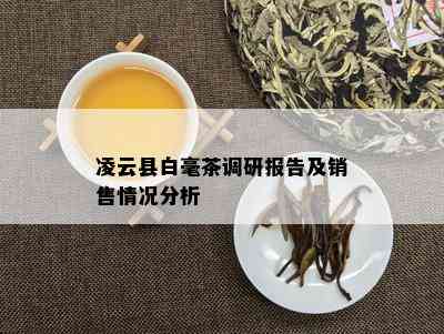 凌云县白毫茶调研报告及销售情况分析