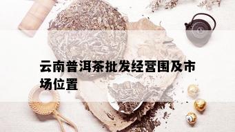 云南普洱茶批发经营围及市场位置