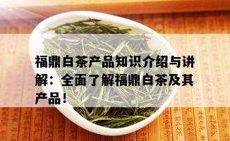 福鼎白茶产品知识介绍与讲解：全面了解福鼎白茶及其产品！