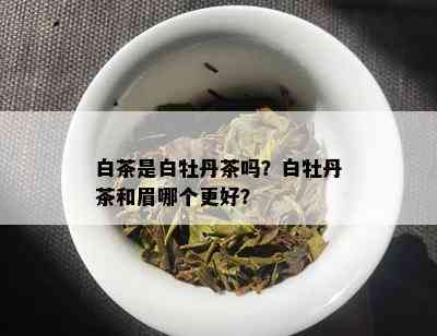 白茶是白牡丹茶吗？白牡丹茶和眉哪个更好？