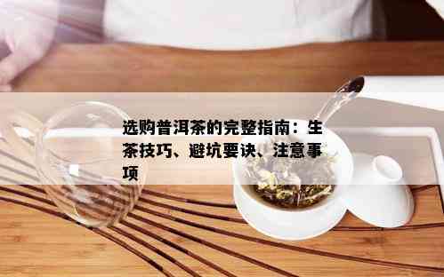 选购普洱茶的完整指南：生茶技巧、避坑要诀、注意事项