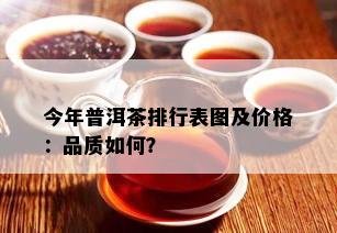 今年普洱茶排行表图及价格：品质如何？