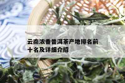 云南浓香普洱茶产地排名前十名及详细介绍