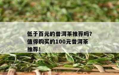 低于百元的普洱茶推荐吗？值得购买的100元普洱茶推荐！