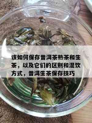 该如何保存普洱茶熟茶和生茶，以及它们的区别和混饮方式，普洱生茶保存技巧