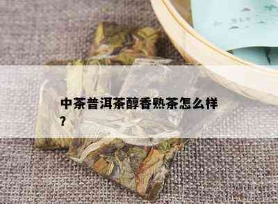 中茶普洱茶醇香熟茶怎么样？