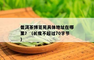 普洱茶博览苑具体地址在哪里？（长度不超过70字节）