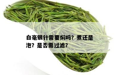 白毫银针需要焖吗？煮还是泡？是否需过滤？