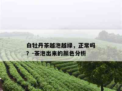 白牡丹茶越泡越绿，正常吗？-茶泡出来的颜色分析