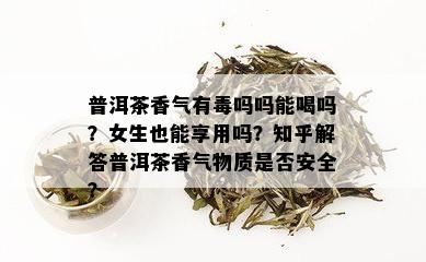 普洱茶香气有吗吗能喝吗？女生也能享用吗？知乎解答普洱茶香气物质是否安全？