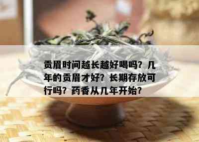 贡眉时间越长越好喝吗？几年的贡眉才好？长期存放可行吗？香从几年开始？