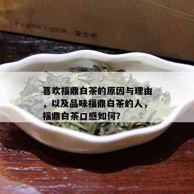 喜欢福鼎白茶的原因与理由，以及品味福鼎白茶的人，福鼎白茶口感如何？