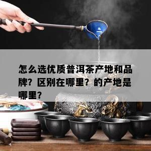 怎么选优质普洱茶产地和品牌？区别在哪里？的产地是哪里？