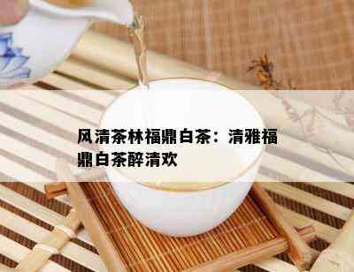 风清茶林福鼎白茶：清雅福鼎白茶醉清欢