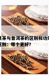 黑茶与普洱茶的区别和功效区别：哪个更好？