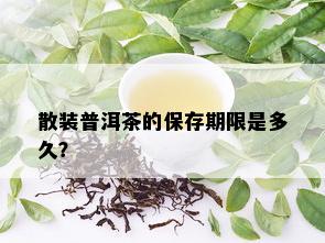 散装普洱茶的保存期限是多久？