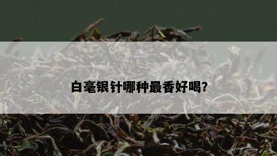 白毫银针哪种最香好喝？