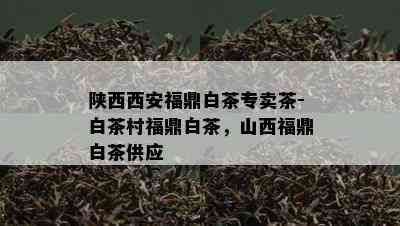 陕西西安福鼎白茶专卖茶-白茶村福鼎白茶，山西福鼎白茶供应