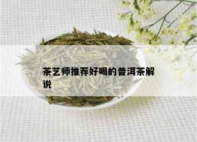 茶艺师推荐好喝的普洱茶解说