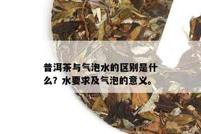 普洱茶与气泡水的区别是什么？水要求及气泡的意义。