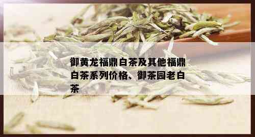 御黄龙福鼎白茶及其他福鼎白茶系列价格、御茶园老白茶