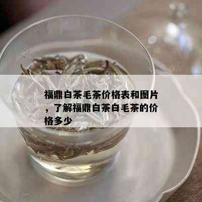 福鼎白茶毛茶价格表和图片，了解福鼎白茶白毛茶的价格多少