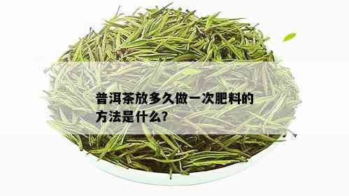 普洱茶放多久做一次肥料的方法是什么？