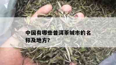 中国有哪些普洱茶城市的名称及地方？