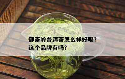 御茶岭普洱茶怎么样好喝？这个品牌有吗？