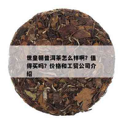 世皇朝普洱茶怎么样啊？值得买吗？价格和工贸公司介绍