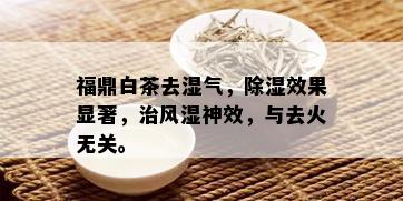 福鼎白茶去湿气，除湿效果显著，治风湿神效，与去火无关。