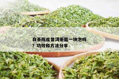 白茶陈皮普洱茶能一块泡吗？功效和方法分享