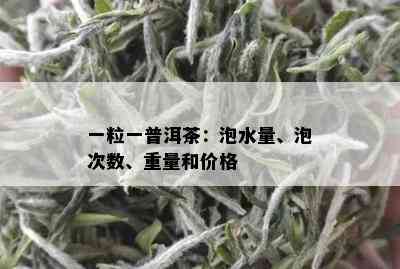 一粒一普洱茶：泡水量、泡次数、重量和价格