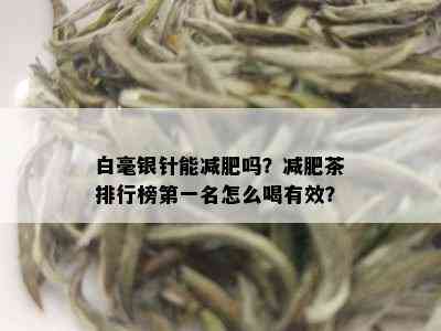 白毫银针能减肥吗？减肥茶排行榜之一名怎么喝有效？