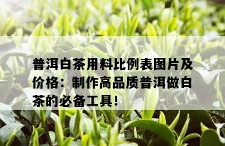 普洱白茶用料比例表图片及价格：制作高品质普洱做白茶的必备工具！